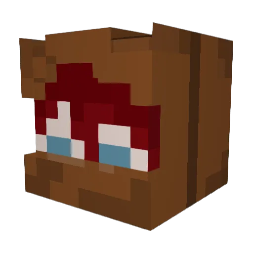 ILmeth Minecraft avatar head, 3D render