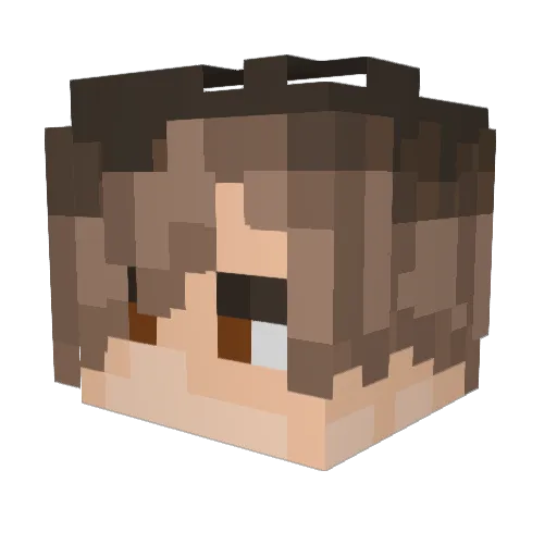 ILokus Minecraft avatar head, 3D render