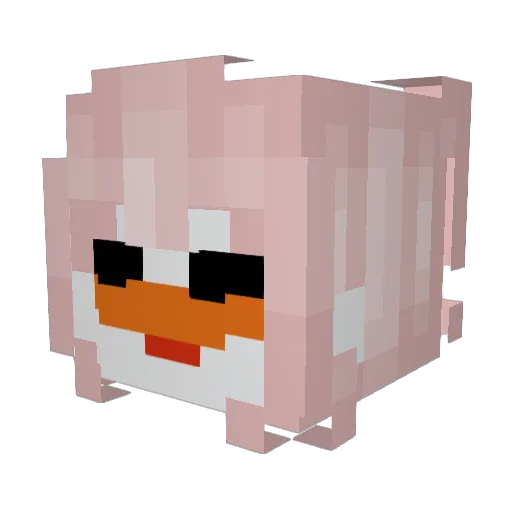 ILoveGlue Minecraft avatar head, 3D render