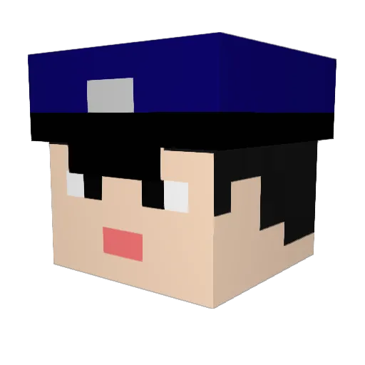 ILoveHIN Minecraft avatar head, 3D render
