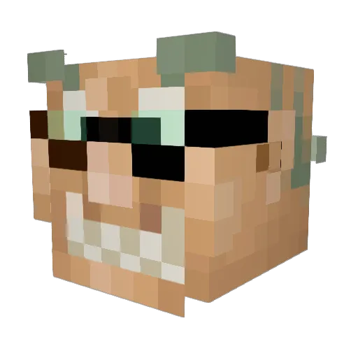 ILoveIqos Minecraft avatar head, 3D render