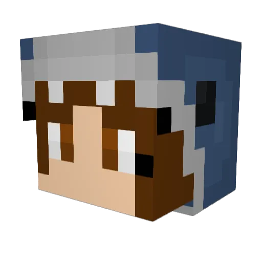 ILoveJacky Minecraft avatar head, 3D render