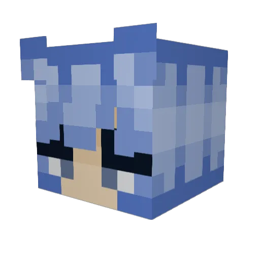 ILoveLemons_ Minecraft avatar head, 3D render