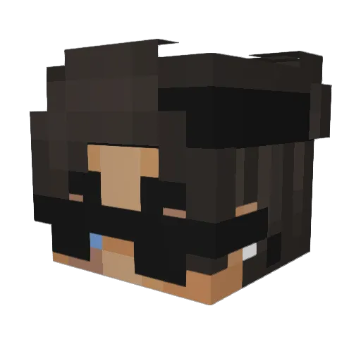 ILoveMARINA Minecraft avatar head, 3D render