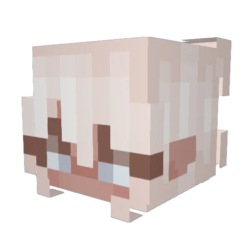 ILoveMakimaUwu Minecraft avatar head, 3D render