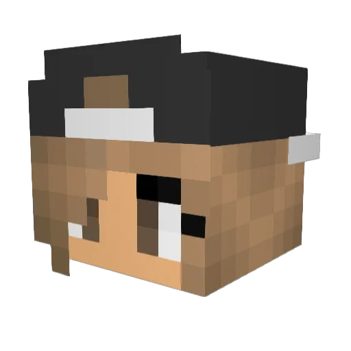 ILoveRain Minecraft avatar head, 3D render