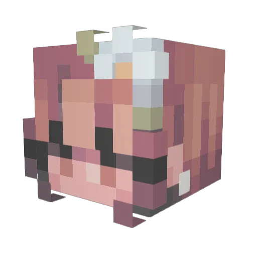 ILuvHorses Minecraft avatar head, 3D render