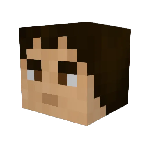 ILuvSilicon Minecraft avatar head, 3D render