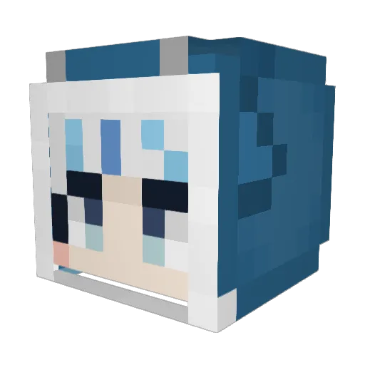 IM9D Minecraft avatar head, 3D render