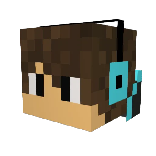 IMC1804 Minecraft avatar head, 3D render