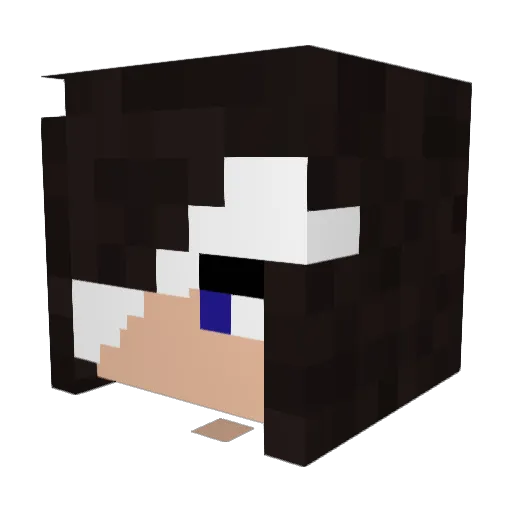 IMCORALGRIMES Minecraft avatar head, 3D render