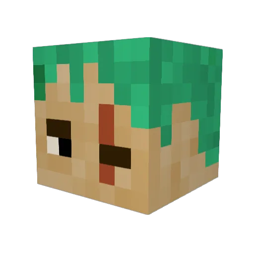 IMESH12 Minecraft avatar head, 3D render