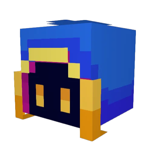 IMINECRAFT_PIGI Minecraft avatar head, 3D render