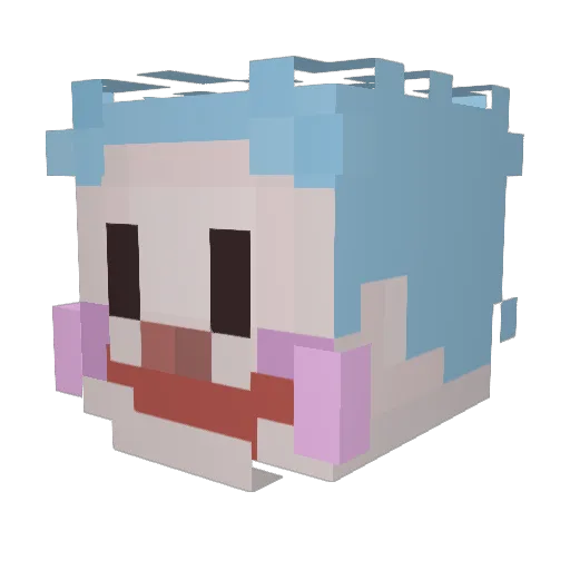 IMJAKES Minecraft avatar head, 3D render