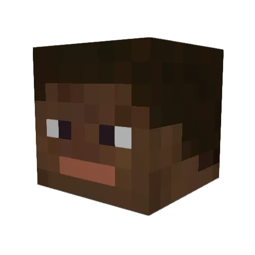 IMJUSTKEV Minecraft avatar head, 3D render
