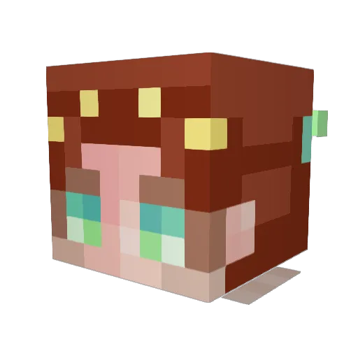 IMKenyon Minecraft avatar head, 3D render