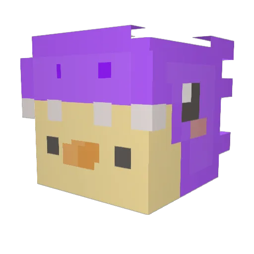 IMMEGGG Minecraft avatar head, 3D render