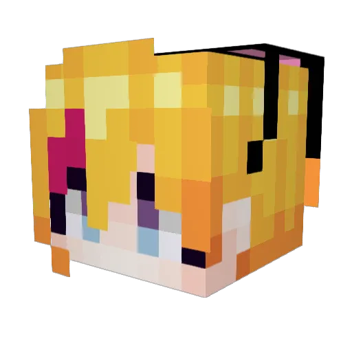IMMYCHANS Minecraft avatar head, 3D render
