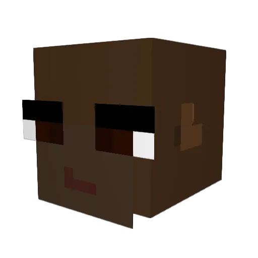 IMO_DADDY Minecraft avatar head, 3D render