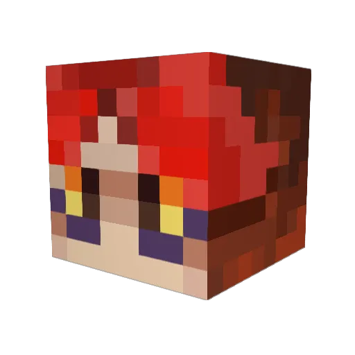 IMPSANEx Minecraft avatar head, 3D render
