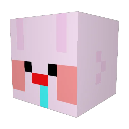 IMSONG Minecraft avatar head, 3D render