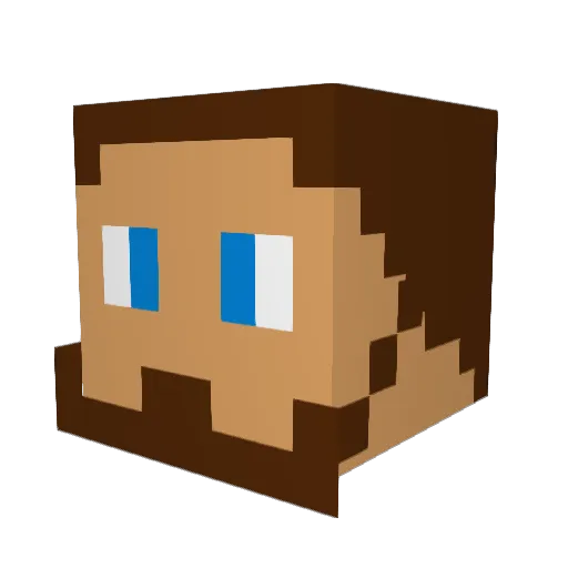 IMTHEMISSINGLINK Minecraft avatar head, 3D render