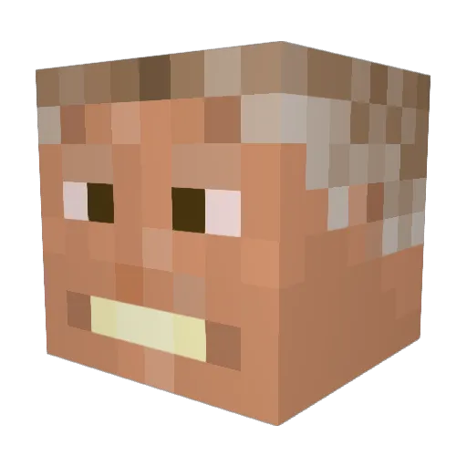 IMUNUMI Minecraft avatar head, 3D render