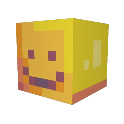 IM_CLOUT Minecraft avatar head, 3D render