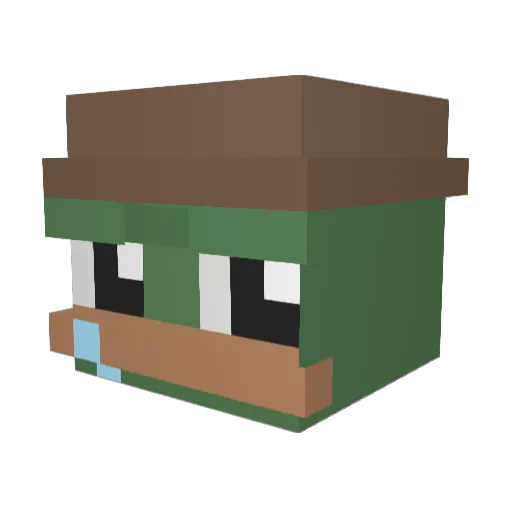 IM_FRY Minecraft avatar head, 3D render