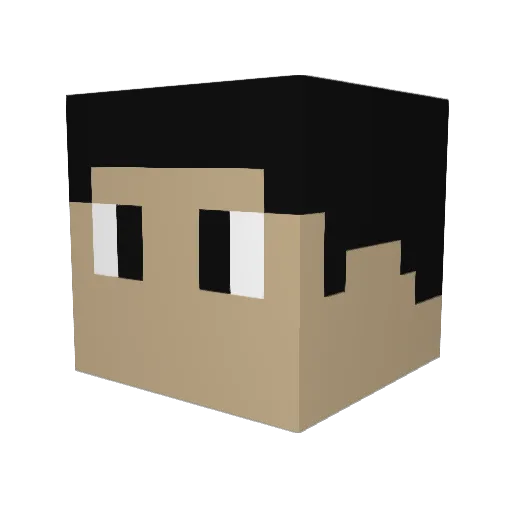 IM_SAD_TVAY4VI Minecraft avatar head, 3D render