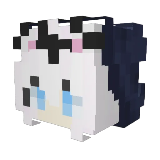 IM_WT Minecraft avatar head, 3D render