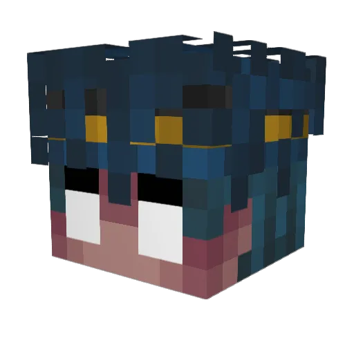 IM_YANNIS Minecraft avatar head, 3D render