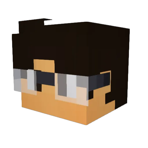 IMaxo Minecraft avatar head, 3D render