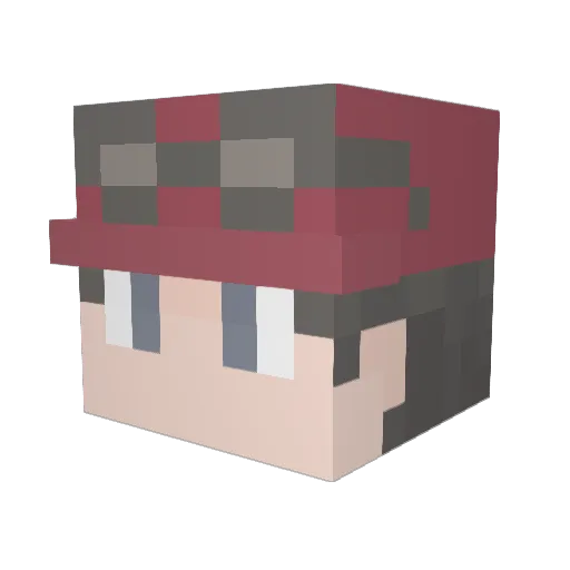 IMicha_ Minecraft avatar head, 3D render