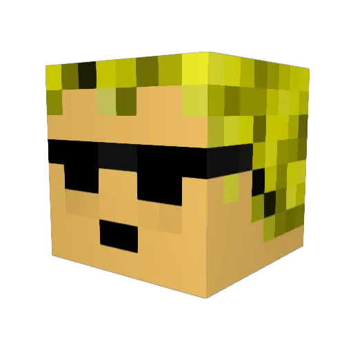 IModXbox Minecraft avatar head, 3D render