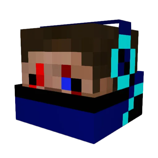 IN1FASTCAR Minecraft avatar head, 3D render