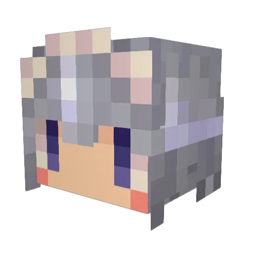 INAMINE_999 Minecraft avatar head, 3D render