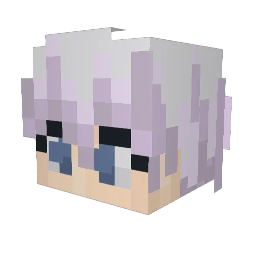 INCaptain Minecraft avatar head, 3D render