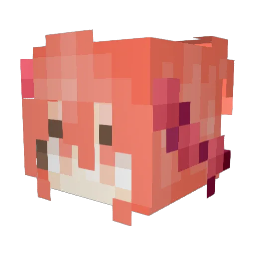 INDEX6666 Minecraft avatar head, 3D render