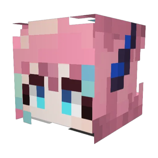 INDIFFERENT0 Minecraft avatar head, 3D render