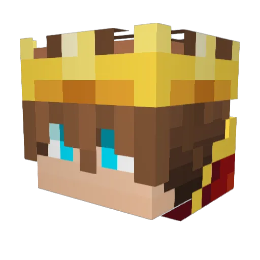 INDKIRA Minecraft avatar head, 3D render