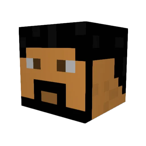 INFILTRAIT0R Minecraft avatar head, 3D render