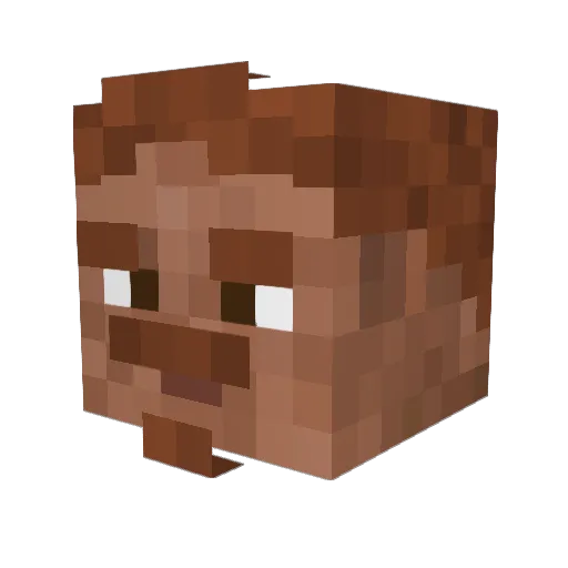 INFINATEPANDA Minecraft avatar head, 3D render