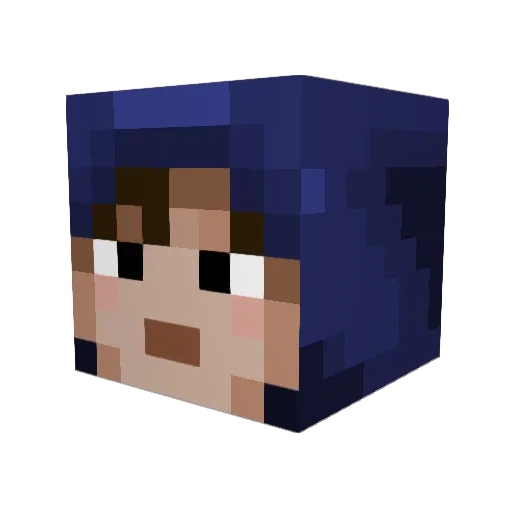 INFINTESLAYER Minecraft avatar head, 3D render