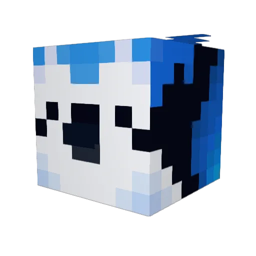 INFJen Minecraft avatar head, 3D render