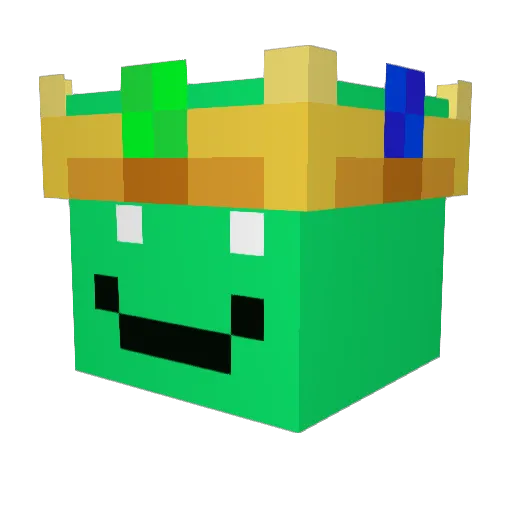 INF_1010101 Minecraft avatar head, 3D render