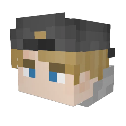 INFlNITY Minecraft avatar head, 3D render