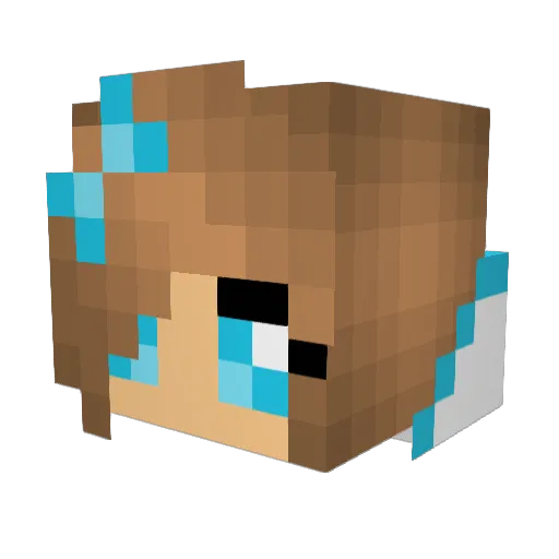 INGRIDSANCHEZ Minecraft avatar head, 3D render