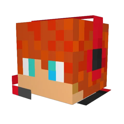 INHU Minecraft avatar head, 3D render