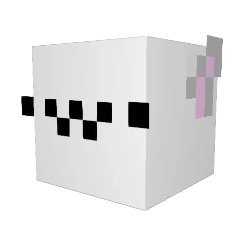 INJOT64 Minecraft avatar head, 3D render